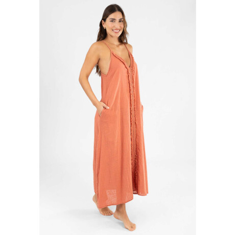 Vestido desflecado toscana Ladrillo