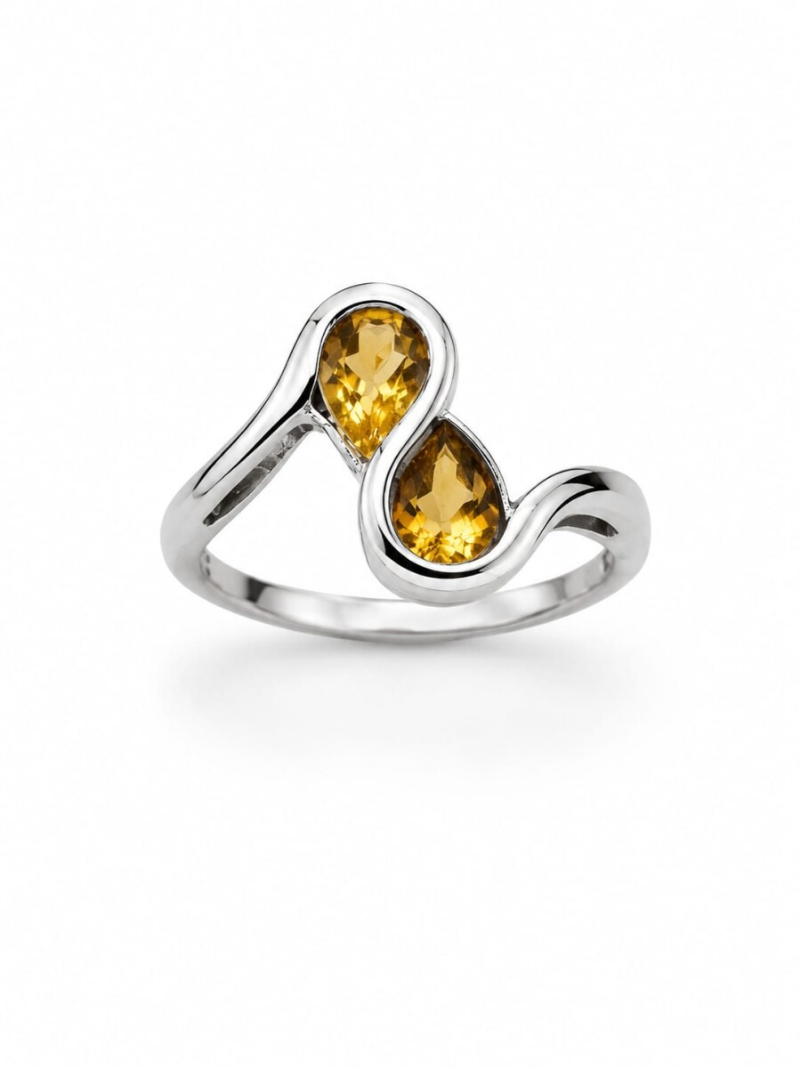 Anillo con piedra Citrino 