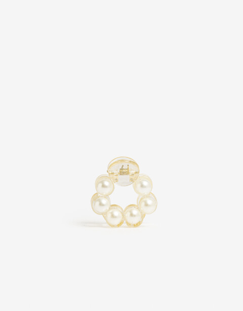 Broche Perla Mini Broche Con Perlas Bolón - Blanco Nacarado/perlado