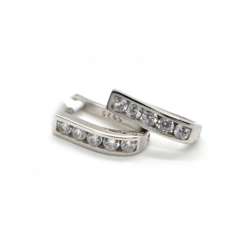 Caravanas en Plata 925 con Zirconias Caravanas en Plata 925 con Zirconias