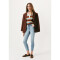 CALCA SKINNY FEM AZUL MEDIO