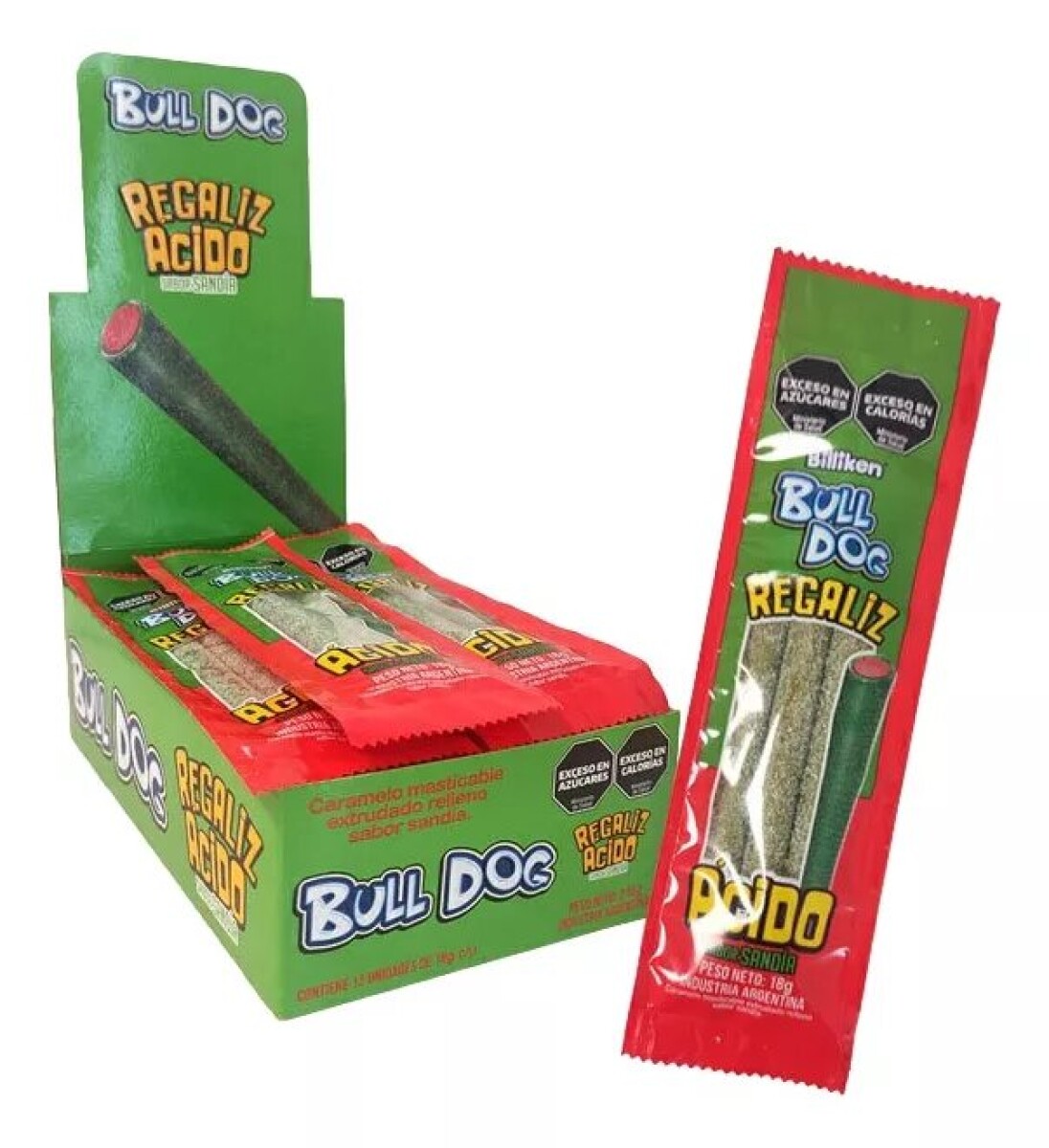 Goma Regaliz Bull Dog x 12 - Sandia 