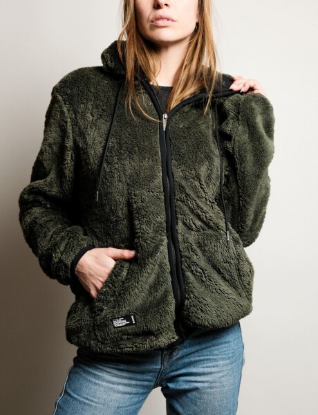 Campera de peluche Juli Verde