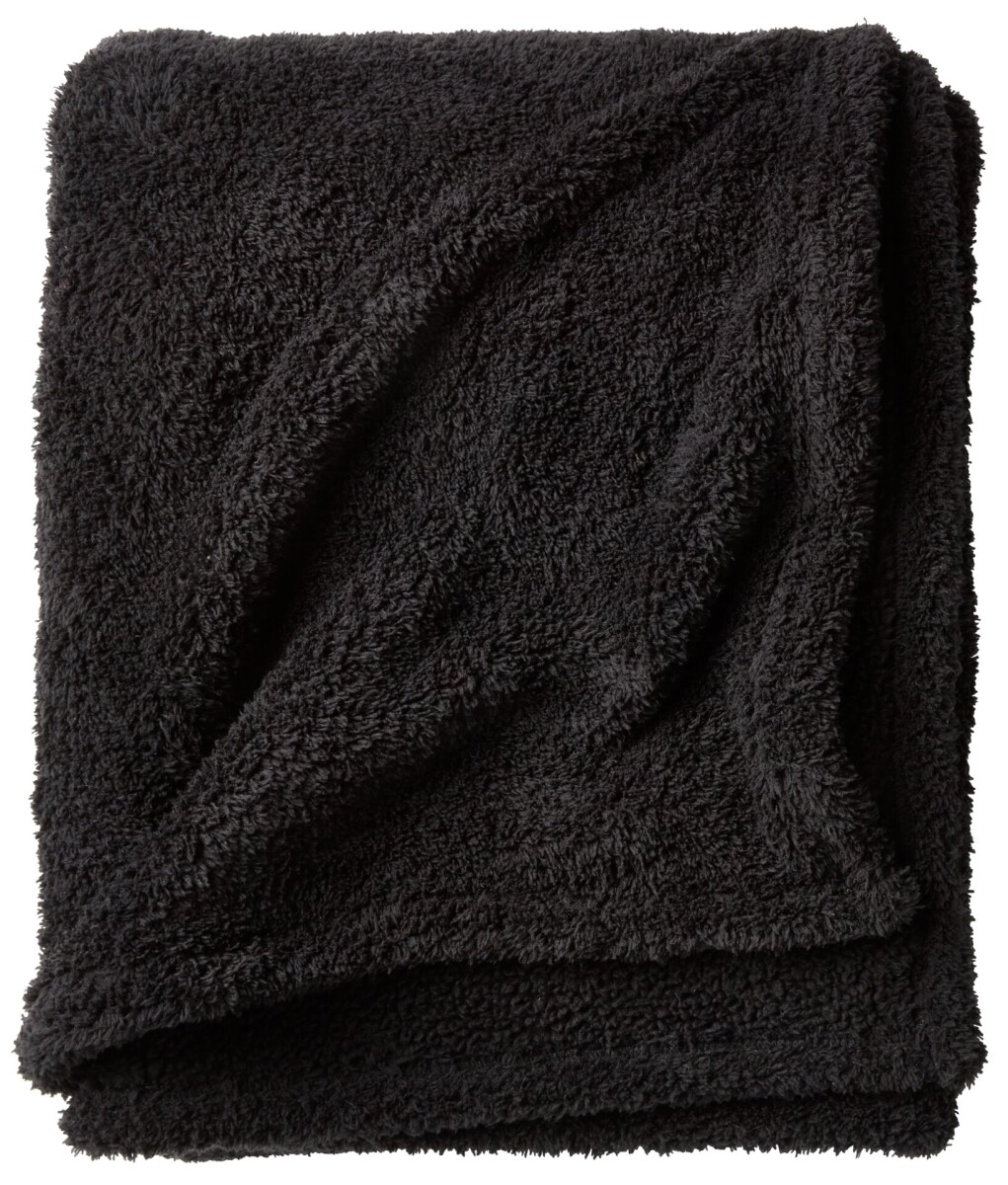 Manta throw HASSELURT pelo 130x170 negro 