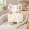 Set Manta con Peluche Elefante Natural