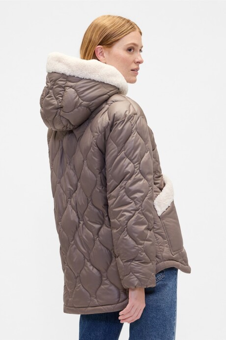 Campera Con Capucha Con Corderito Mujer Plymouth Rock