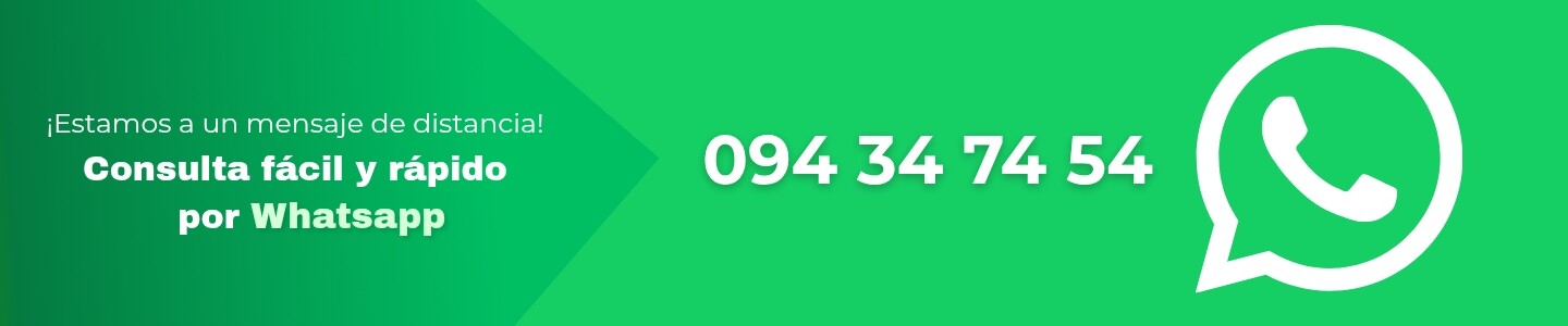 ¡Consulta fácil y rápido a nuestro Whatsapp! 094 34 74 54