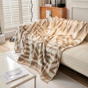 Manta sillon y cama triángulos 180x260cm caqui