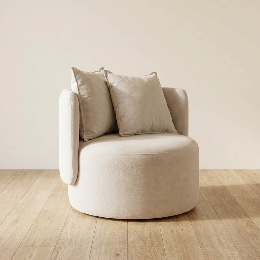 BUTACA 1 CUERPO TELA NATURAL-BEIGE LUNA NATURAL