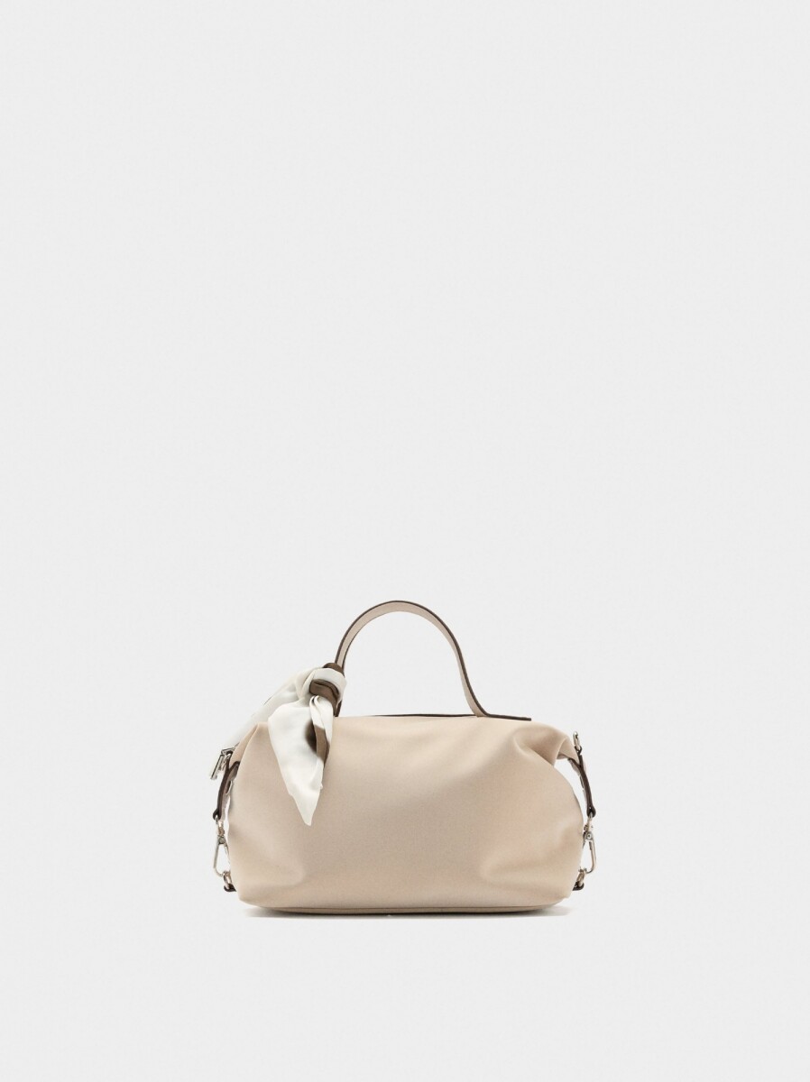 Bolso Tote De Textura Suave - crudo 
