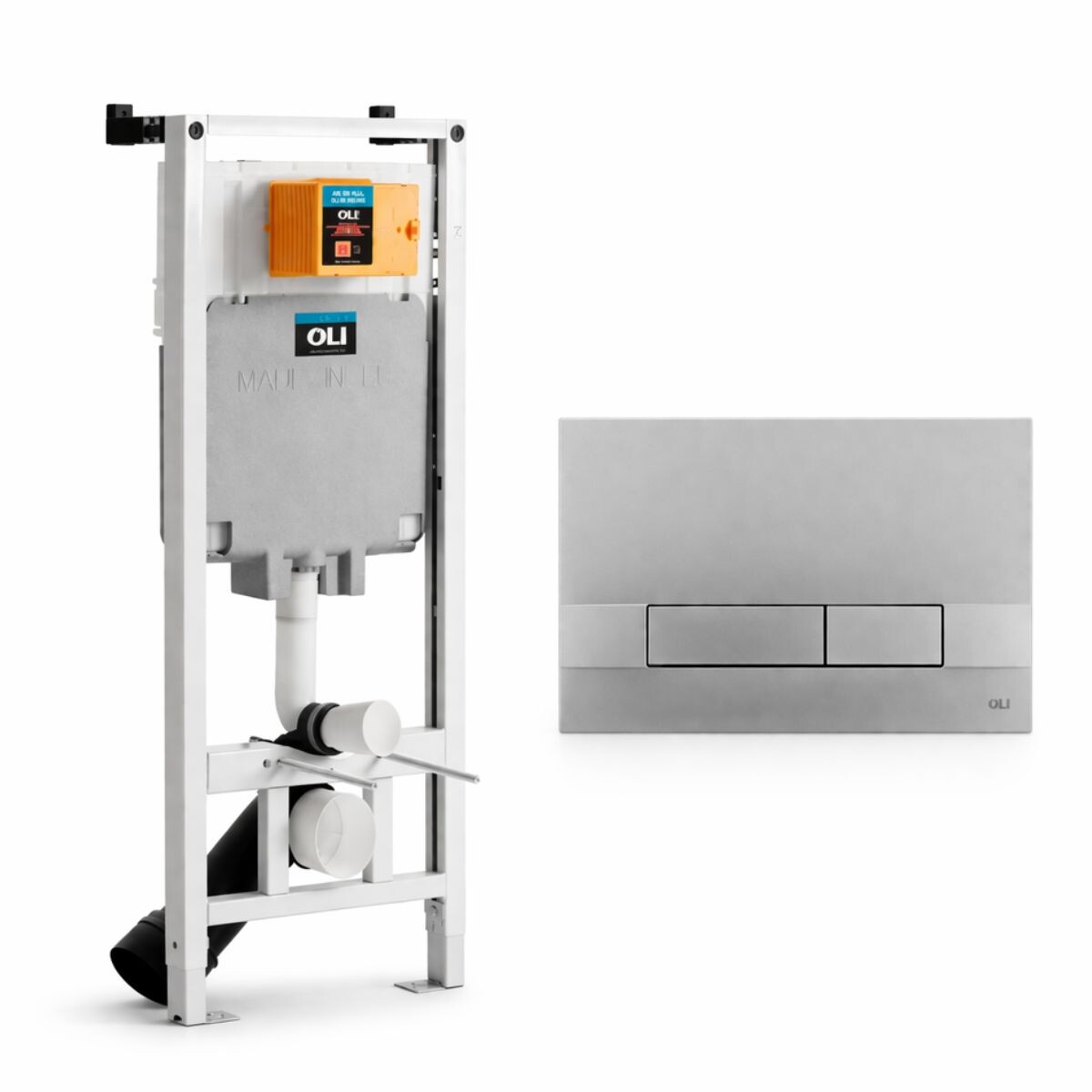 Combo Cisterna Oli80 Sanitarblock + Pulsador Narrow Cromo 