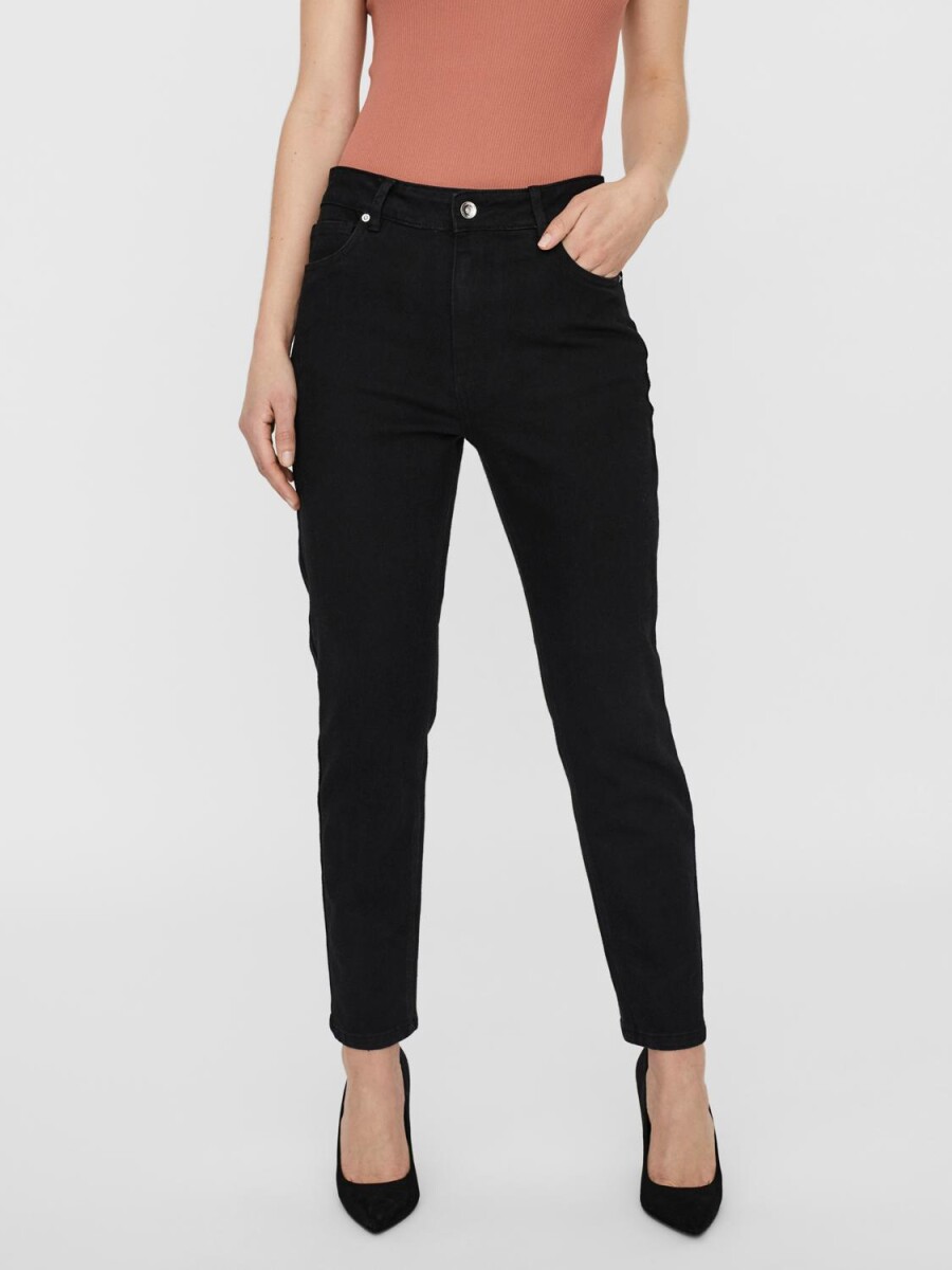 Jeans Brenda Straight Tobillero - Black 