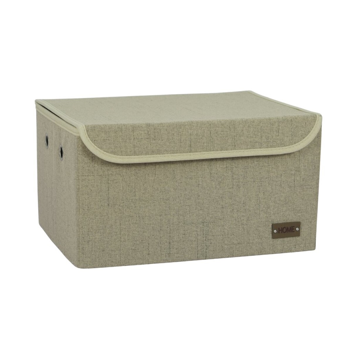 CAJA ORGANIZADOR REC C/TAPA 40X30XH22CM TELA BEIGE 