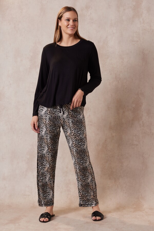 Pijama Con Pantalón NEGRO/MULTI