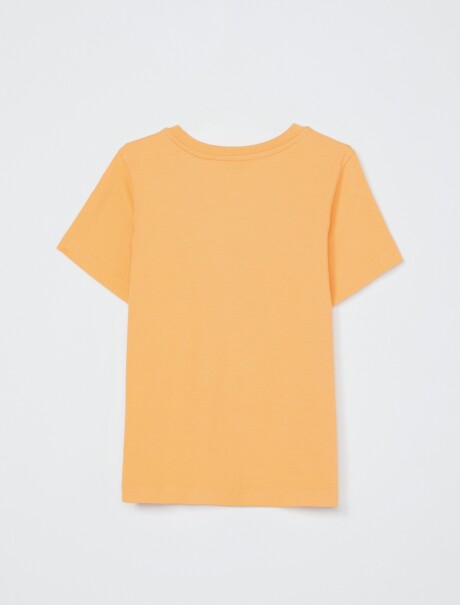 CAMISETA INFANTIL CON ESTAMPA NARANJA