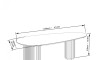 Mesa de centro Organic Large - Linea Manhattan Natural / Blanco