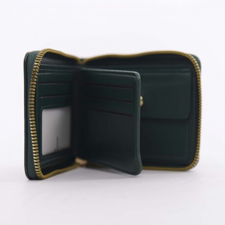 Billetera con cierre Verde