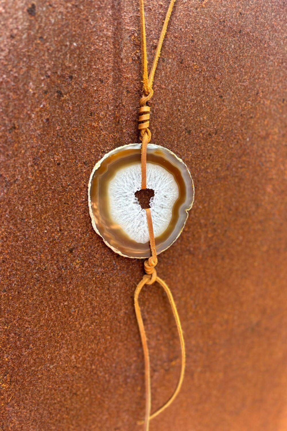 Simple Ágata Necklaces Caramel