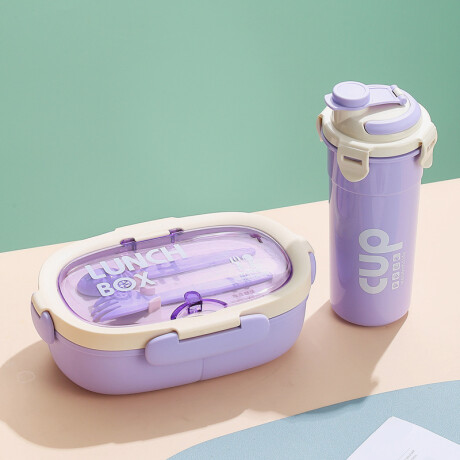 Set De Lonchera Escolar Completo Lila