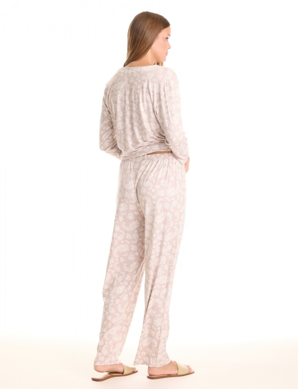 Pijama Con Pantalon BEIGE/MULTI