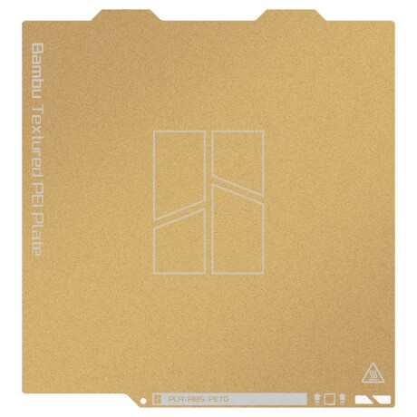 Cama Pei Dual con Textura Dorada para Bambu Lab A1 Mini 001