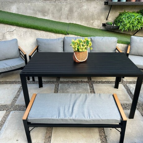 Juego de Jardín Exterior Aluminio Mesa + Sillones Juego de Jardín Exterior Aluminio Mesa + Sillones