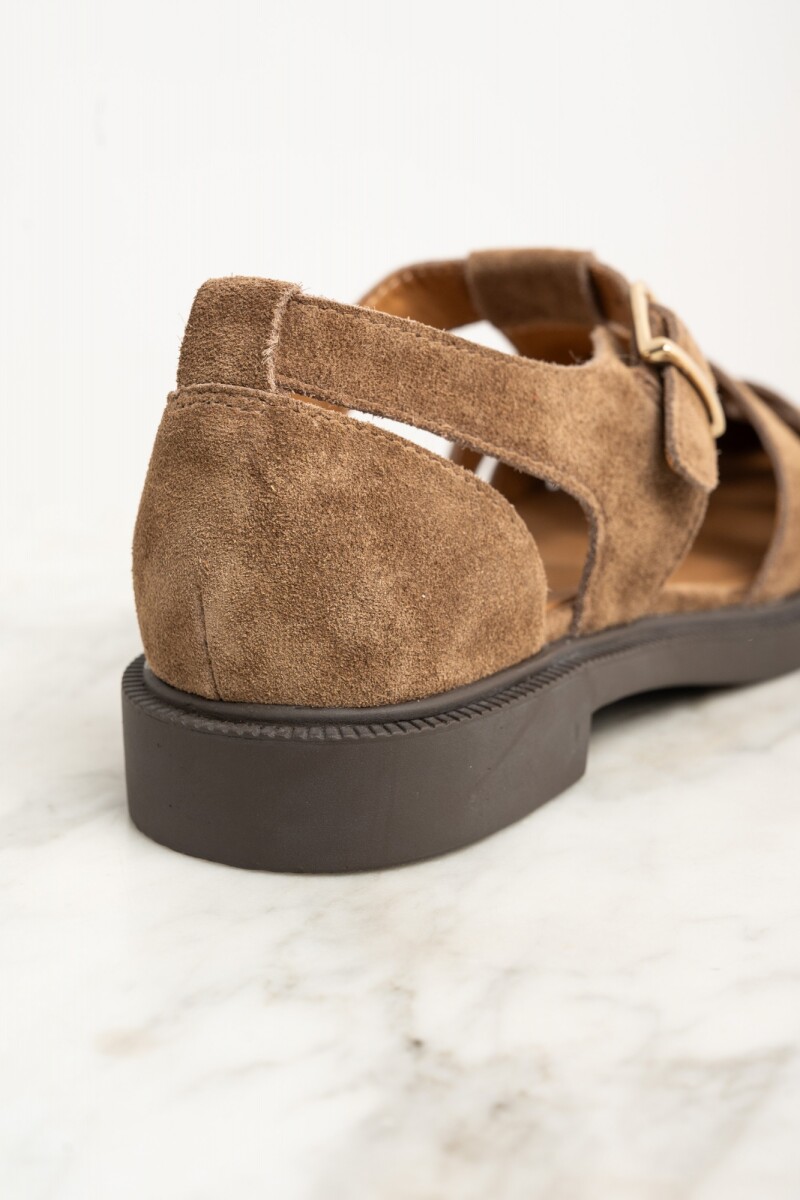 Cangrejera Gamuza Marrón