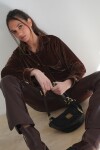 Brassy Bag Crocco Negro