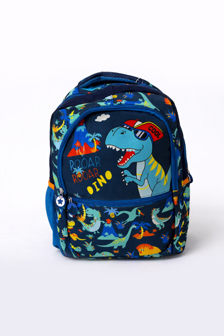Mochila infantil con cartuchera - Estampa de dinosaurios