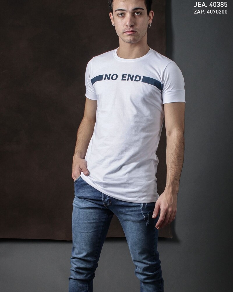 Remera Linea No End BLANCO