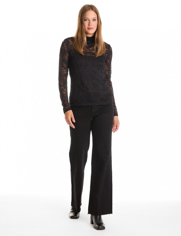 Blusa Encaje NEGRO