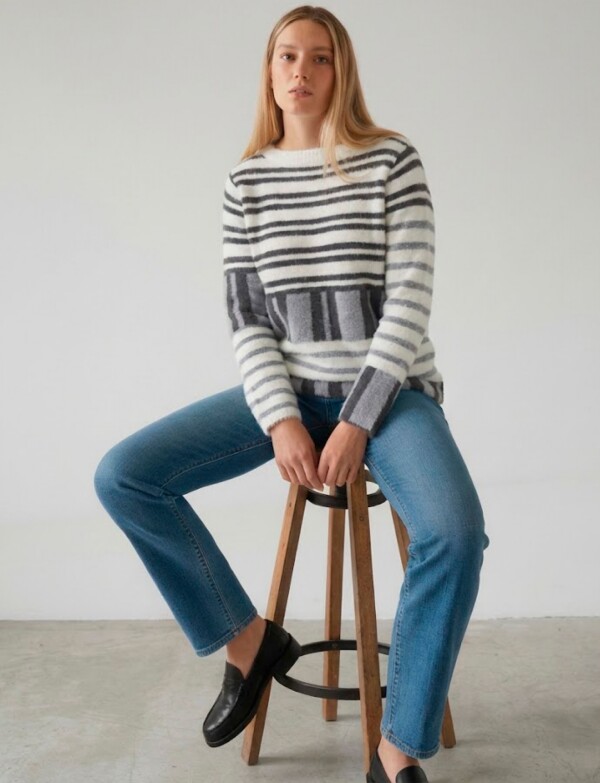 Buzo Soft Lineas MULTI/BLANCO