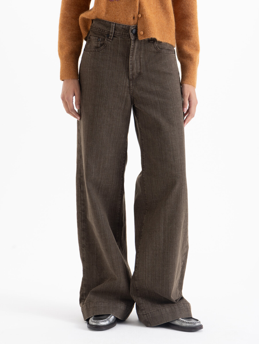 JEANS WIDE ICON BROWN 