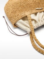 Bolso Tote De Efecto Rafia M natural