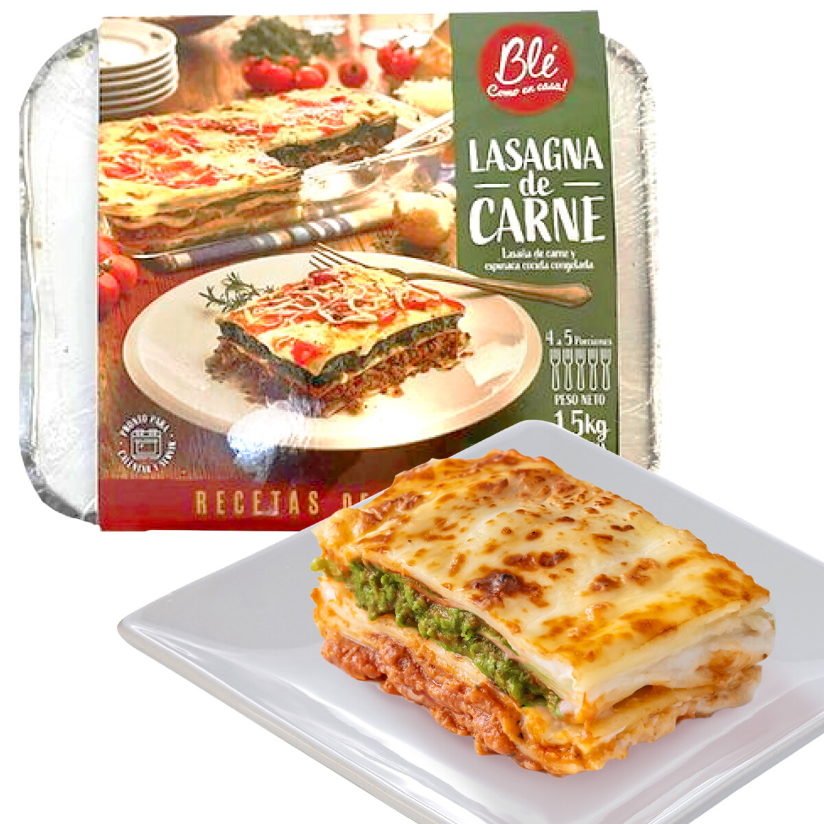 Lasagna de Carne Ble 1.5 KG 