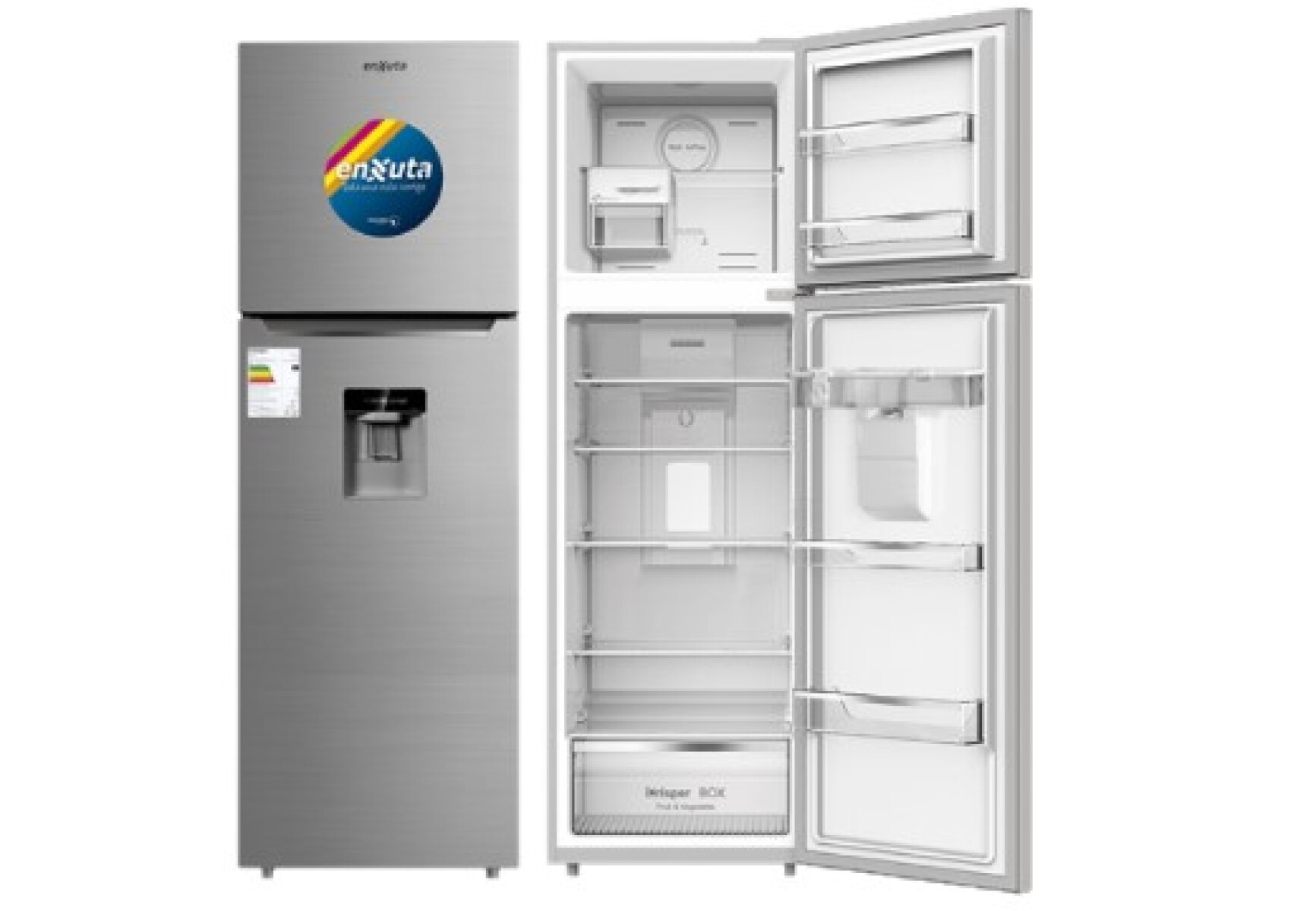 REFRIGERADOR FRÍO SECO 248 LTRS ENXUTA INOX CON DISPENSADOR 