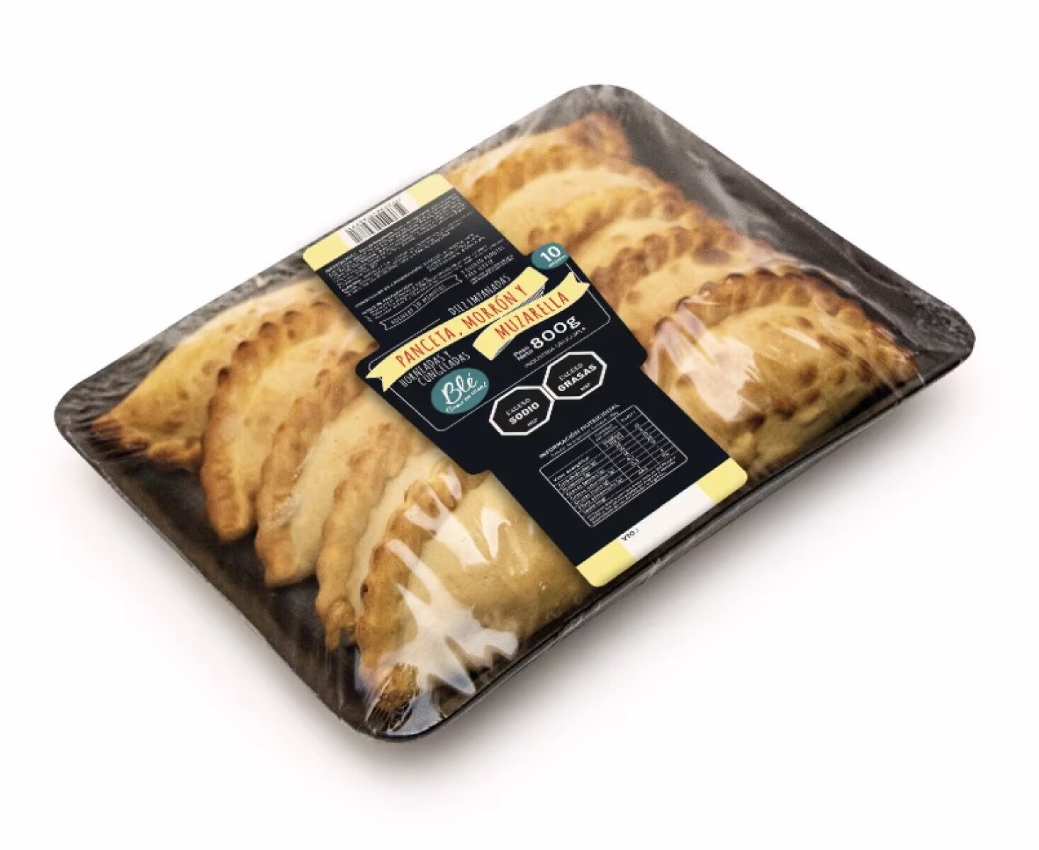 EMPANADA PANCETA MORRON MUZA X10 SOLO PDE O WEB+ 