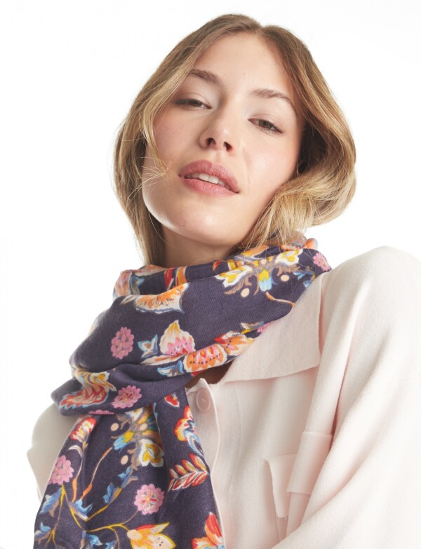 Pashmina Flores AZUL/MULTI