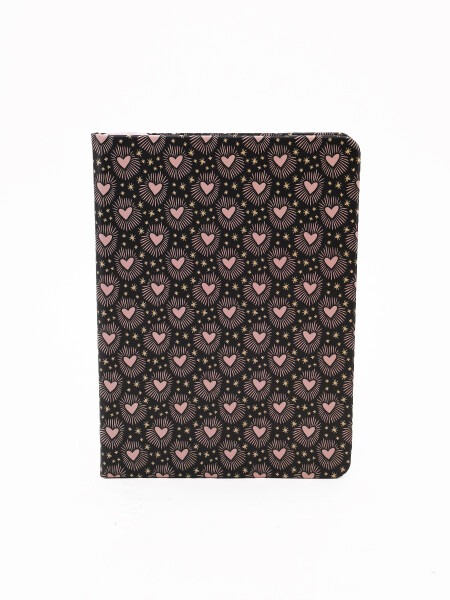 LIBRETA TAPA DURA HEART NEGRO