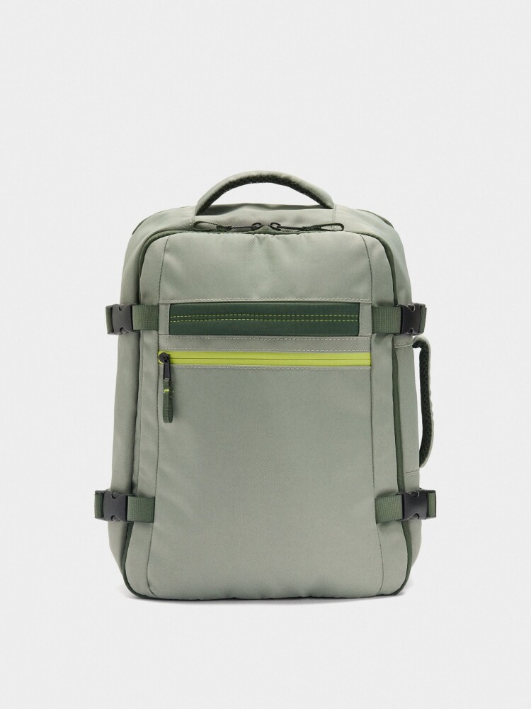 Mochila De Cabina De Nylon gris