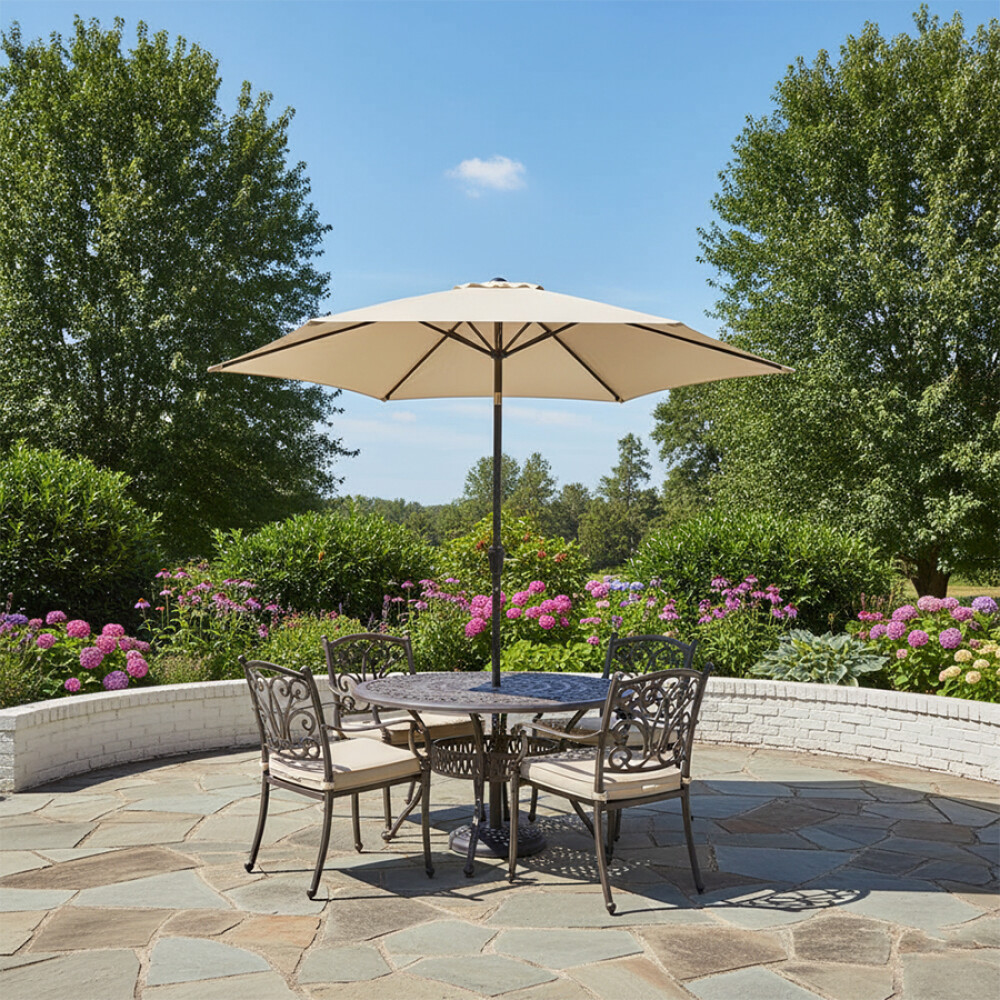 Sombrilla de jardín 3.0m Beige