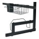 Escurridor Sobre Pileta Grande 85cm Multifunción 4 En 1 Negr Negro