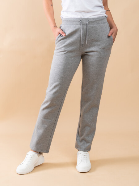 Pantalón deportivo recto Gris Melange