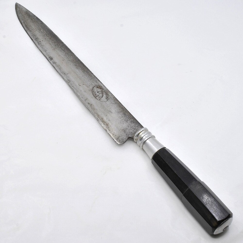Cuchillo Antiguo Cabo Asta, Hoja Jinete Cuchillo Antiguo Cabo Asta, Hoja Jinete