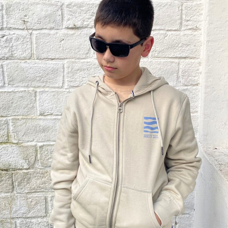 Campera con estampa N+ Beige