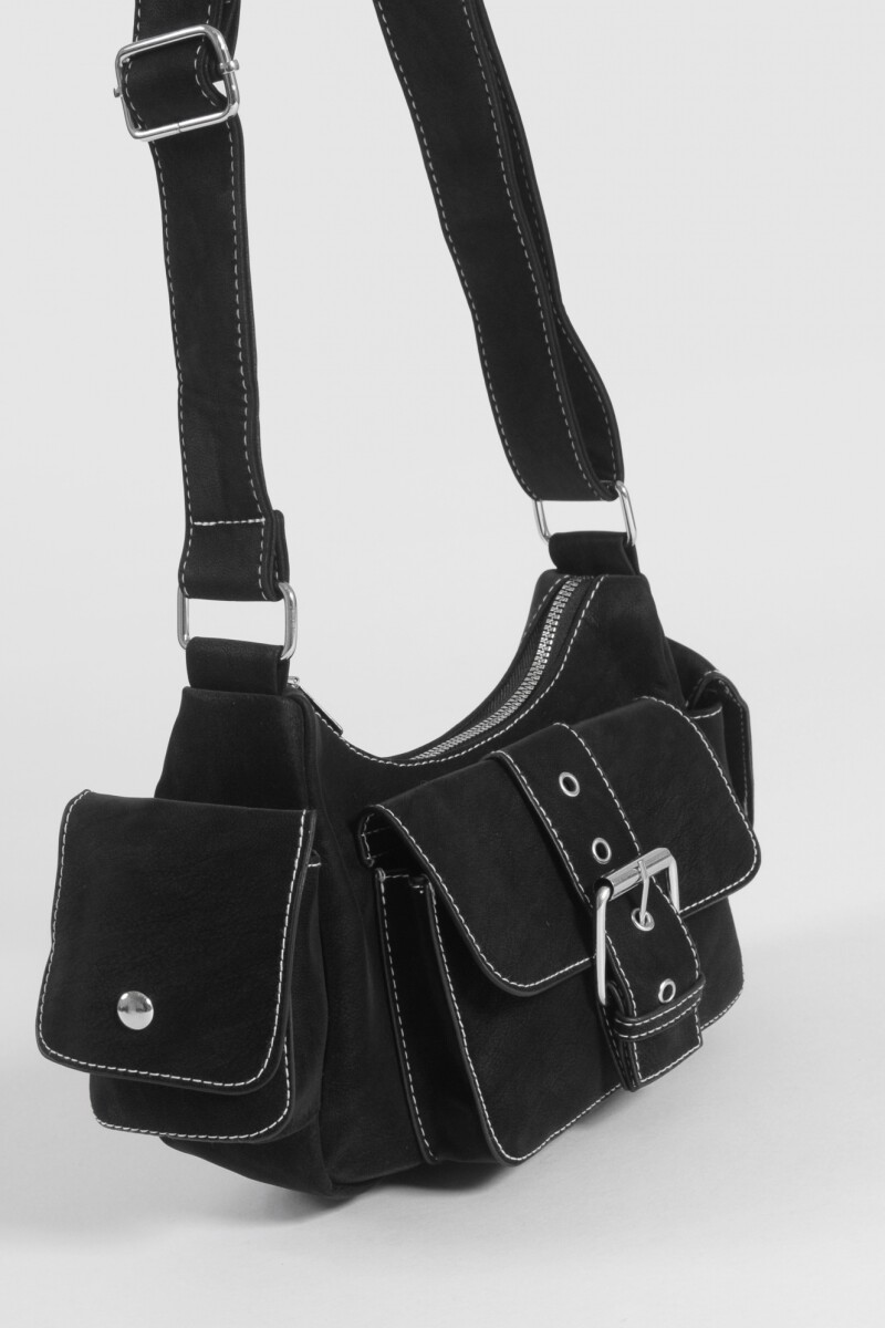 Bandolera con hebilla negro