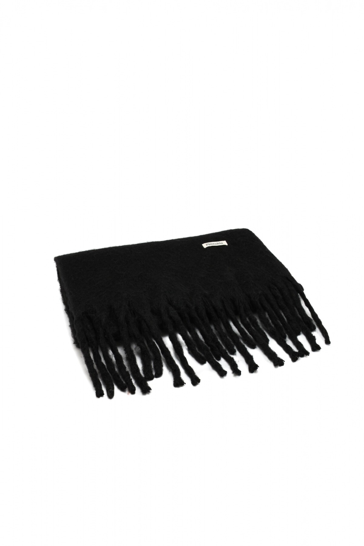 Bufanda Flecos Lisa Negro