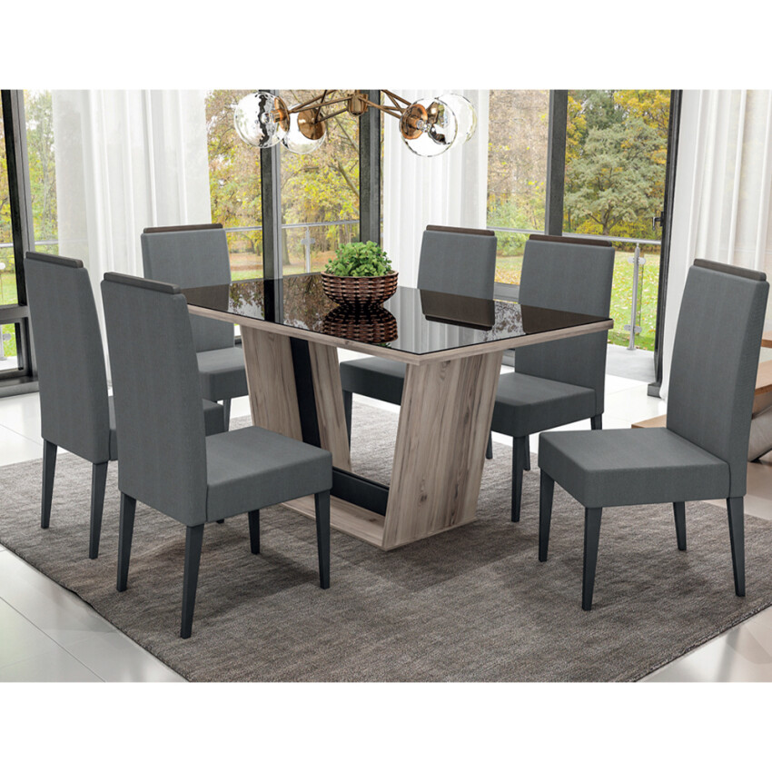 Juego de Comedor 6 Sillas Valencia Juego de Comedor 6 Sillas Valencia