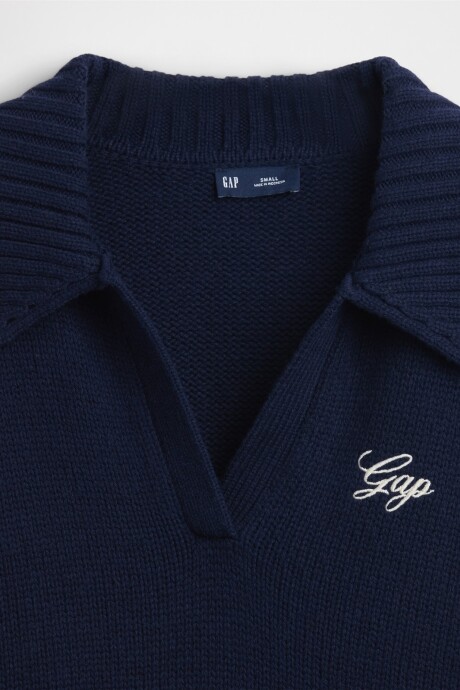 Buzo Polo Logo Gap Mujer Navy Uniform