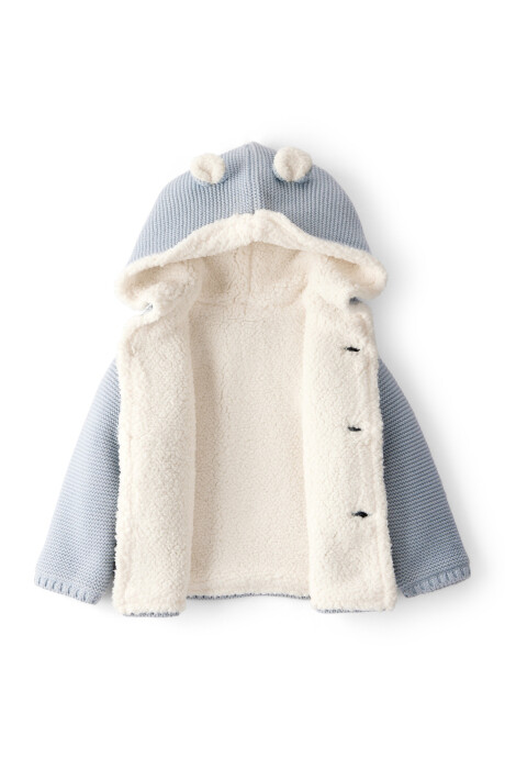 Saco de algodón, con forro de sherpa, azul Saco de algodón, con forro de sherpa, azul